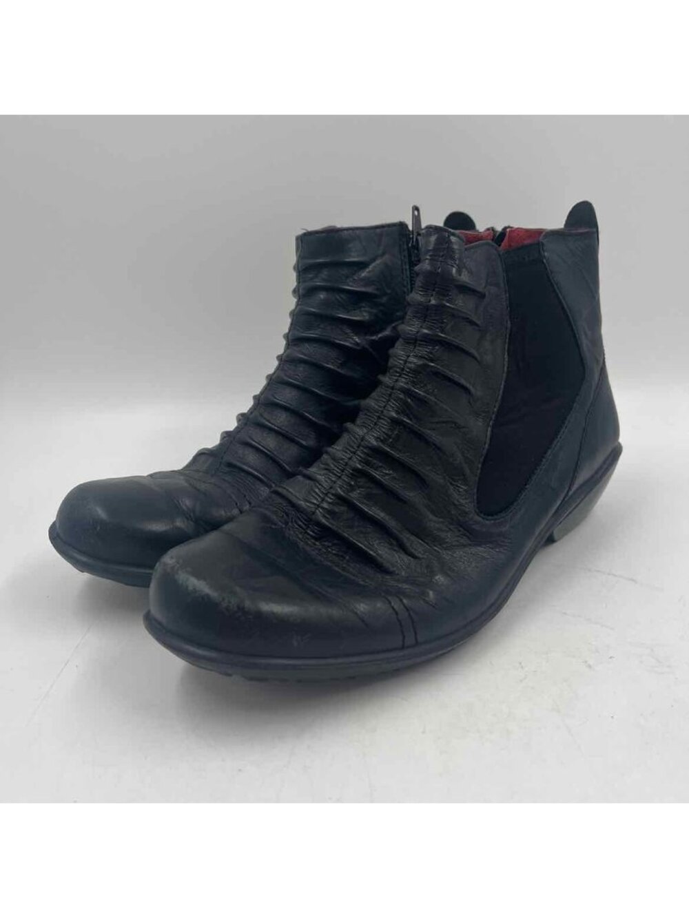 Romika Leather Women's Shoe Size 9 Black Textured Boots